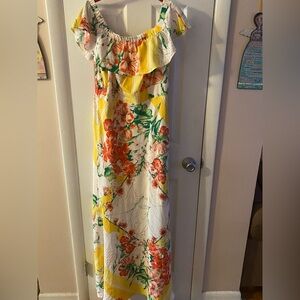 New York & Company Floral Off-Shoulder Maxi Dress